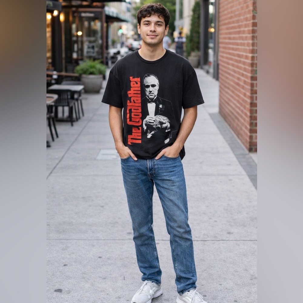 Classic Black Graphic Tee THE GODFATHER XL